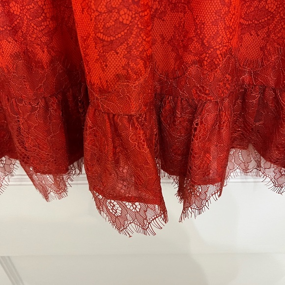 French connection red poppy lace mini dress size 8 - Picture 13 of 14